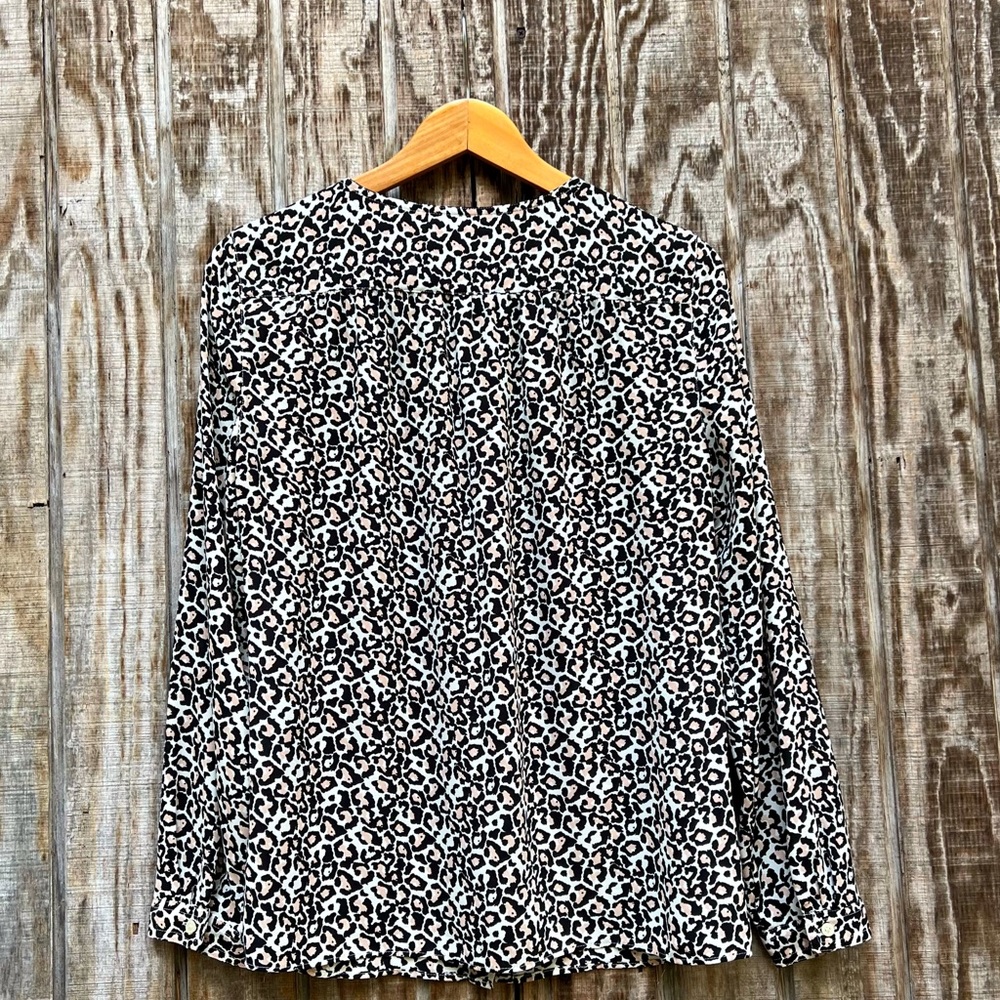 Ann Taylor Loft Multi Leopard Print Button Down B… - image 4